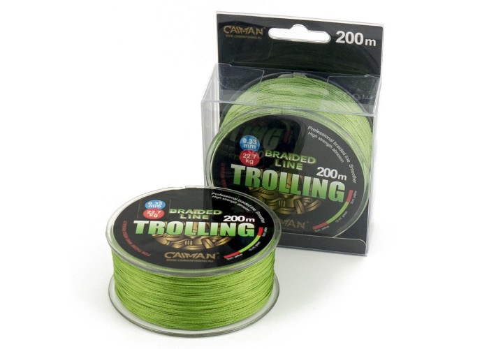 Шнур Caiman Trolling 200м 0,33мм #4.0 зеленый