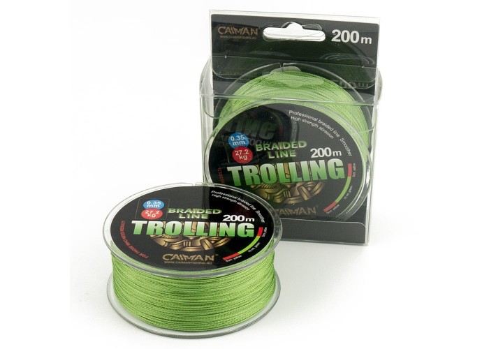 Шнур Caiman Trolling 200м 0,35мм #4.5 зеленый