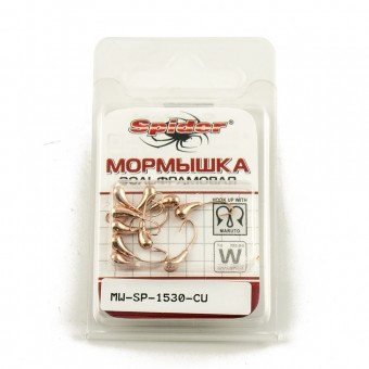Мормышка вольфрамовая Spider Чесночинка с отверст. 3 мм 0,55 гр Cu