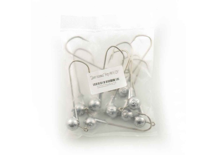 Джиг головка IVVA крючок 8/0 30гр 120 градусов (10 шт. в упак.)