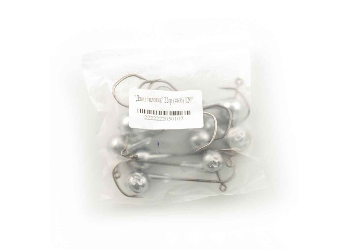 Джиг головка IVVA крючок 6/0 22гр 120 градусов (10 шт. в упак.)