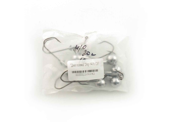 Джиг головка IVVA крючок 4/0 20гр 120 грудусов (10 шт. в упак.)