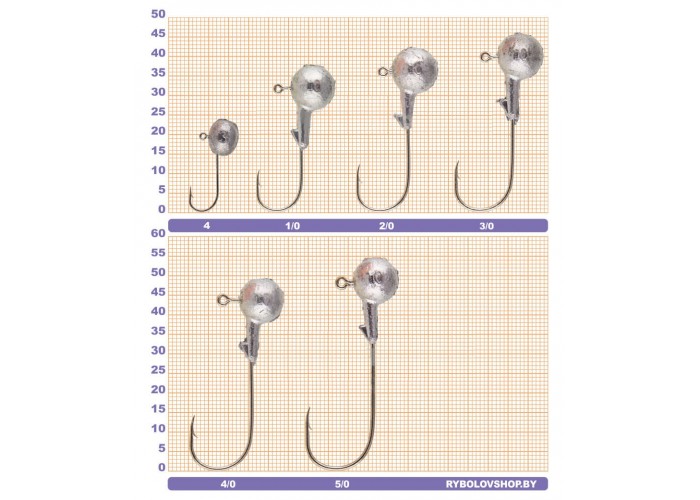 Джиг головка IVVA крючок 3/0 16 гр (10 шт. в упак.)