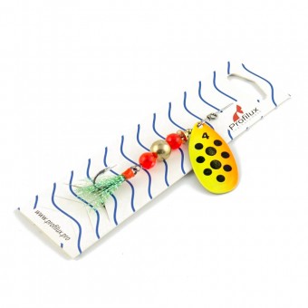 Блесна вращающаяся Profilux Френч 4 (10гр) цв. 218 желтый оранжевый (5 шт в упак.)