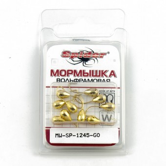 Мормышка вольфрамовая Spider капля с отверст. 4,5 мм 1,25 гр Go