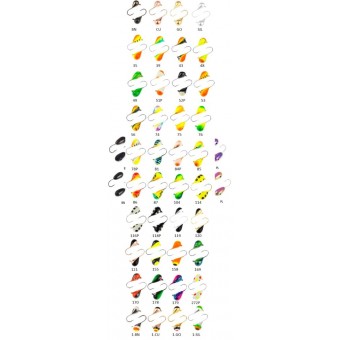 Мормышка вольфрамовая Spider капля с ушком гальваника с покраской 3,0 мм 0,42 гр 1-Cu