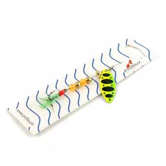 Блесна вращающаяся Profilux Лонг2 5гр цв. 219 желтый-салатовый (5 шт в упак.)