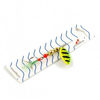 Блесна вращающаяся Profilux Лонг3 8гр цв. 219 желтый-салатовый (5 шт в упак.)