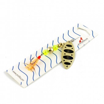 Блесна вращающаяся Profilux Лонг4 12гр цв. 02-м латунь матовая (5 шт в упак.)