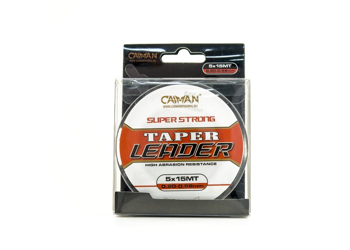 Шок-лидер Caiman Mono Leaders (clear) 5х15м 0,20-0,58