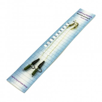 Поводок Palomino под волос с безопасной клипсой метал PL6126-C крючок №13 (2 шт в упак)