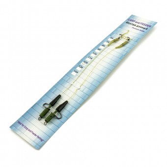 Поводок Palomino под волос с безопасной клипсой метал PL6126-C крючок №12 (2 шт в упак)