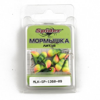 Мормышка вольфрамовая Spider Муравей с ухом 6,0 мм 09