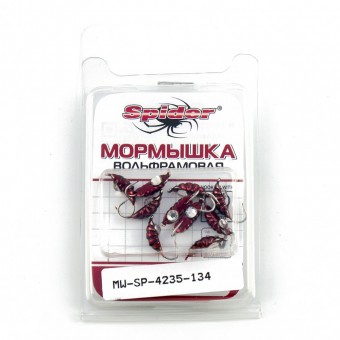 Мормышка вольфрамовая Spider Опарыш с ушком 3,5 мм 0,71 гр 134 с камнем