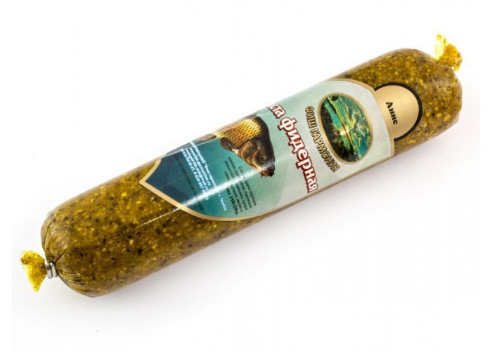 Прикормка колбасная (Паста фидерная) ФИШ ГАРМОНИЯ (анис) (28 шт в упак.)