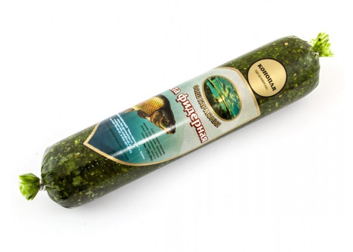 Прикормка колбасная (Паста фидерная) ФИШ ГАРМОНИЯ (конопля) (28 шт в упак.)