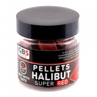 Пеллетс GBS Baits 14мм 100г Halibut Super Red Палтус красный