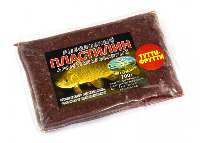 Пластилин рыболовный (14шт. в упак.) тутти-фрутти