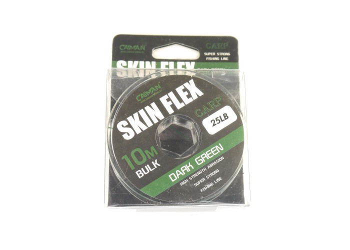 Поводочный материал Caiman Skin Flex в оплетке Dark Green 10m 25lbs 215865