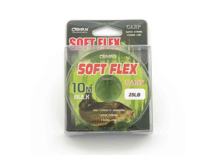 Поводочный материал без оплетки Caiman Soft Flex Camo Olive 10m 25lbs 215860