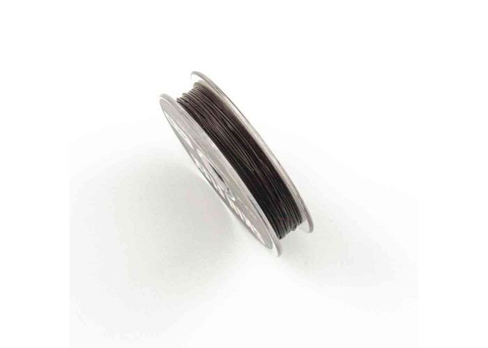 Поводочный материал Caiman Skin Flex в оплетке Dark Brown 10m 20lbs 205859