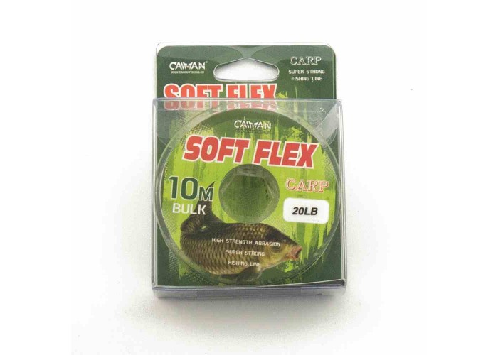 Поводочный материал без оплетки Caiman Soft Flex Camo Olive 10m 20lbs 255855