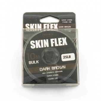 Поводочный материал Caiman Skin Flex в оплетке Dark Brown 10m 25lbs 205860