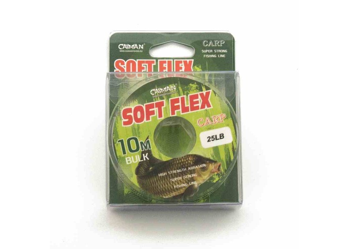 Поводочный материал без оплетки Caiman Soft Flex Camo Olive 10m 25lbs 255856