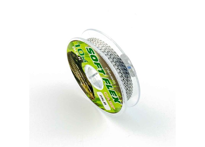 Поводочный материал без оплетки Caiman Soft Flex White+black 10m 25lbs 245856