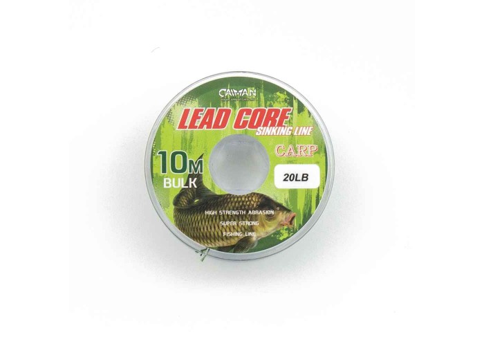 Поводочный материал (lead core) Caiman Soft Flex black+white+green 10m 20lbs 245859