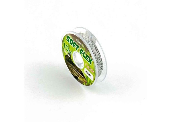 Поводочный материал без оплетки Caiman Soft Flex White+black 10m 20lbs 245855