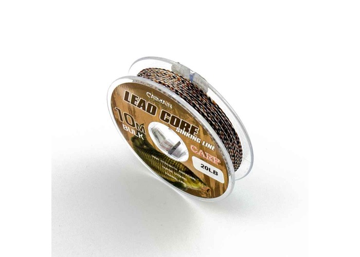 Поводочный материал (lead core) Caiman Soft Flex Black+white+brown 10m 20lbs 245857