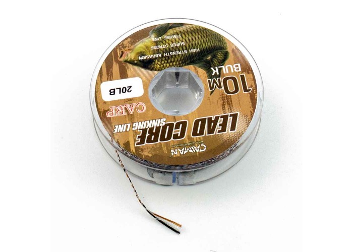 Поводочный материал (lead core) Caiman Soft Flex Black+white+brown 10m 20lbs 245857