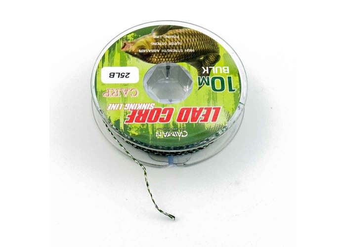 Поводочный материал (lead core) Caiman Soft Flex Green+black 10m 25lbs 245854