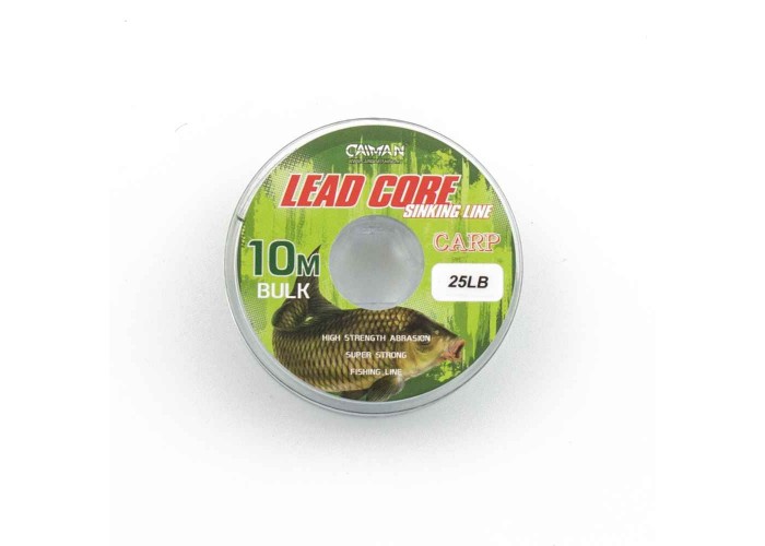 Поводочный материал (lead core) Caiman Soft Flex Green+black 10m 25lbs 245854