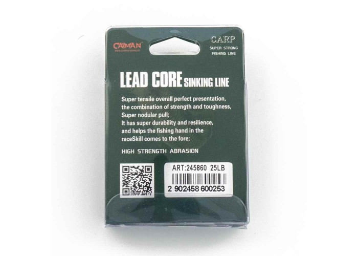 Поводочный материал (lead core) Caiman Soft Flex Green+black 10m 25lbs 245854