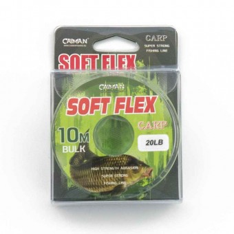 Поводочный материал без оплетки Caiman Soft Flex Green+black 10m 20lbs 245853