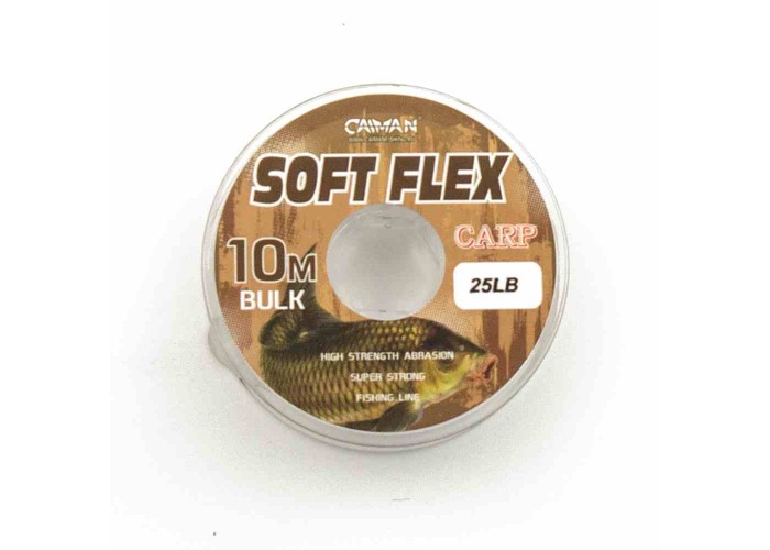 Поводочный материал без оплетки Caiman Soft Flex Brown 10m 20lbs 255851