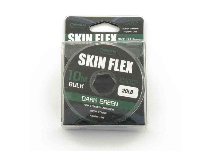 Поводочный материал Caiman Skin Flex в оплетке Olive 10m 20lbs 215864
