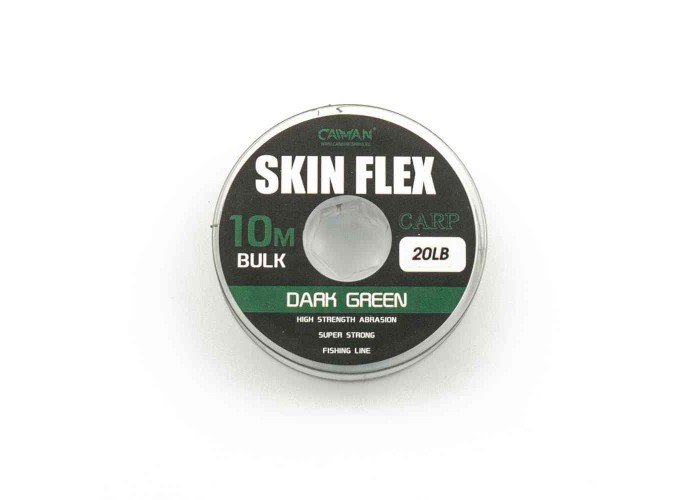 Поводочный материал Caiman Skin Flex в оплетке Olive 10m 20lbs 215864