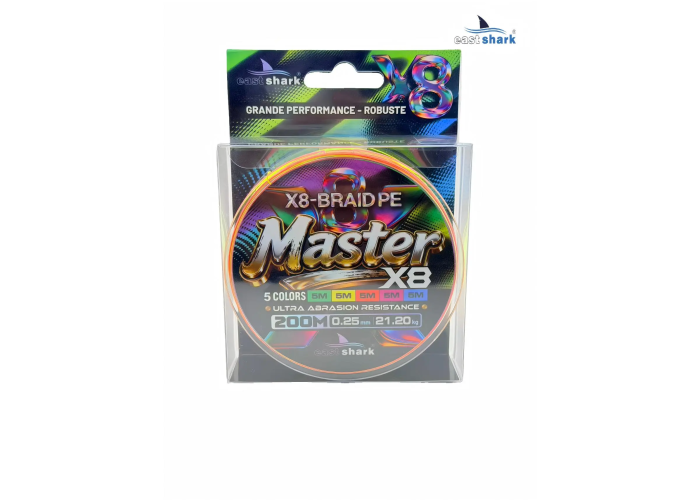 Шнур EastShark Master PE X8 200м 0,20мм #2 multicolor