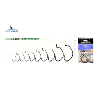 Крючок офсетный EastShark Worm Hook №6/0 (уп.4 шт)