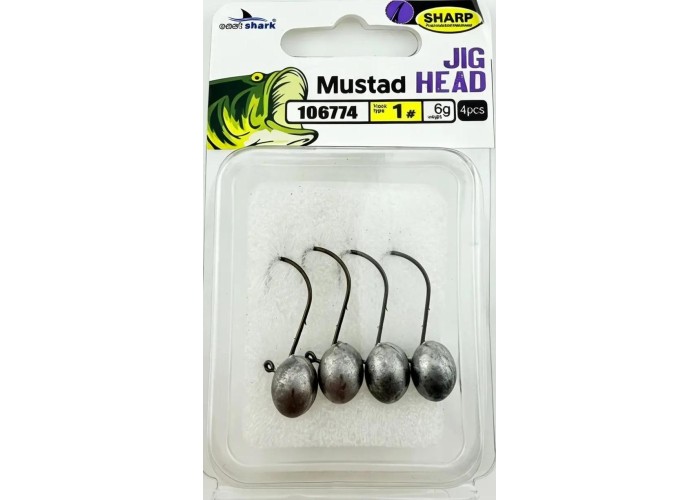 Джиг-головка EastShark JigHead 6 г крючок №1 ( уп. 4 шт)
