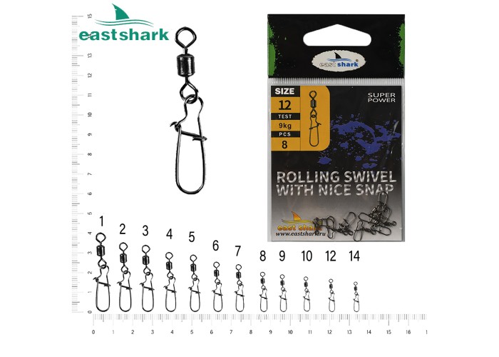 Вертлюг с карабином Американка NEW №2