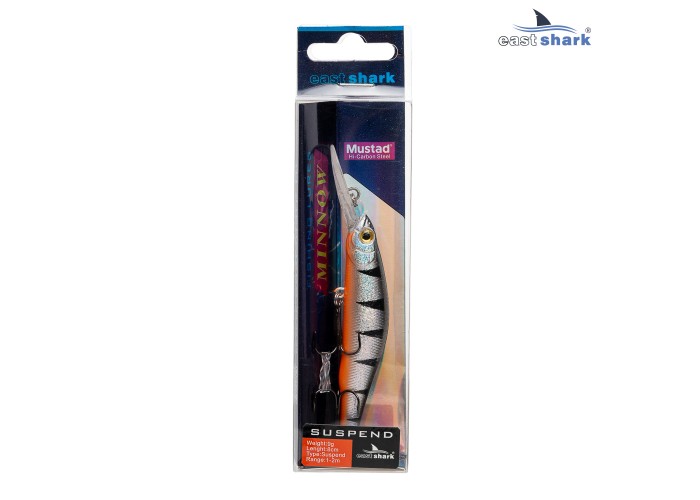 Воблер EastShark Croofed 8см. 9г. 1-2m Suspend col.#004