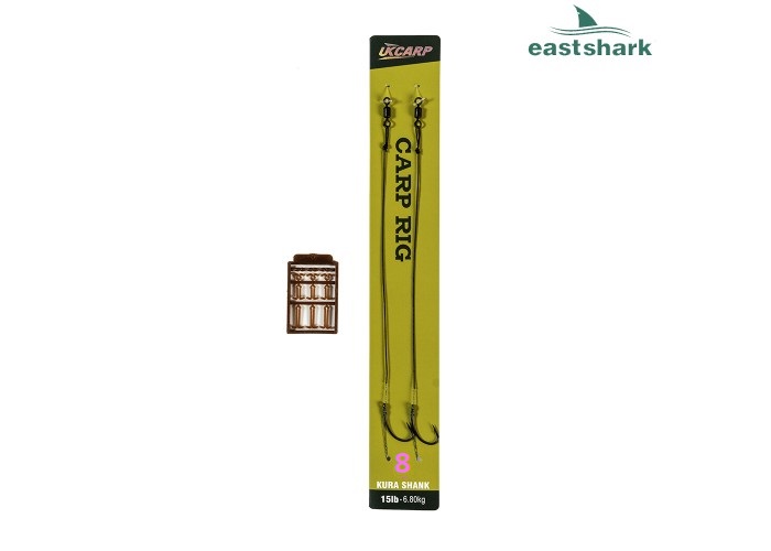 Поводок карповый 15 lb №8 (уп./2шт.)