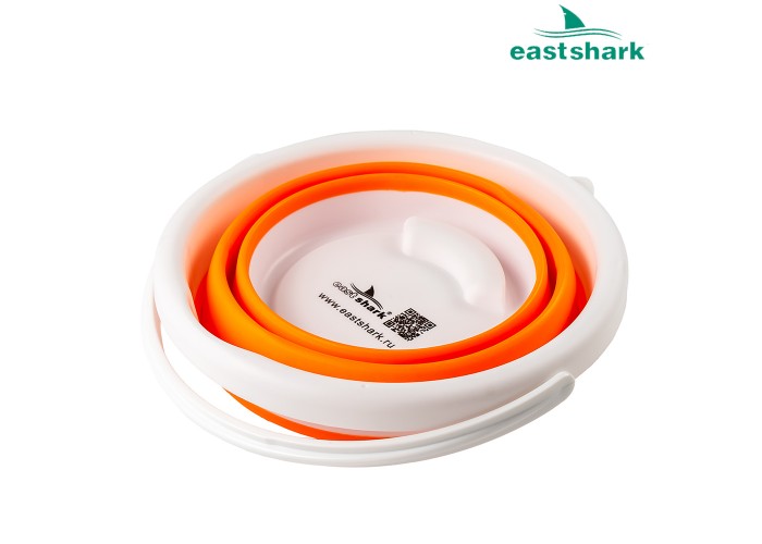 Ведро круглое складное 21*13*13 1,5л оранжевое