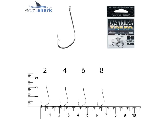 Крючки NEW EastShark Vasakura TOKYO № 4