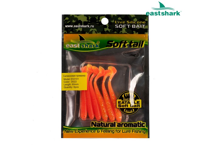 Силиконовая приманка ES3101 60 мм (6 шт/уп) color: D022