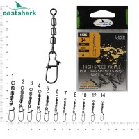 Вертлюг тройной бочонок + карабин №14